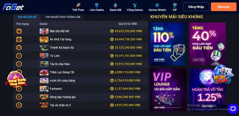 Khuyến mãi bắn cá for88 login